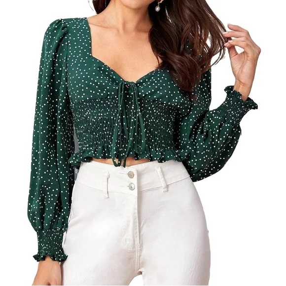 SHEIN Polka Dot Blouse - Picture 1 of 6